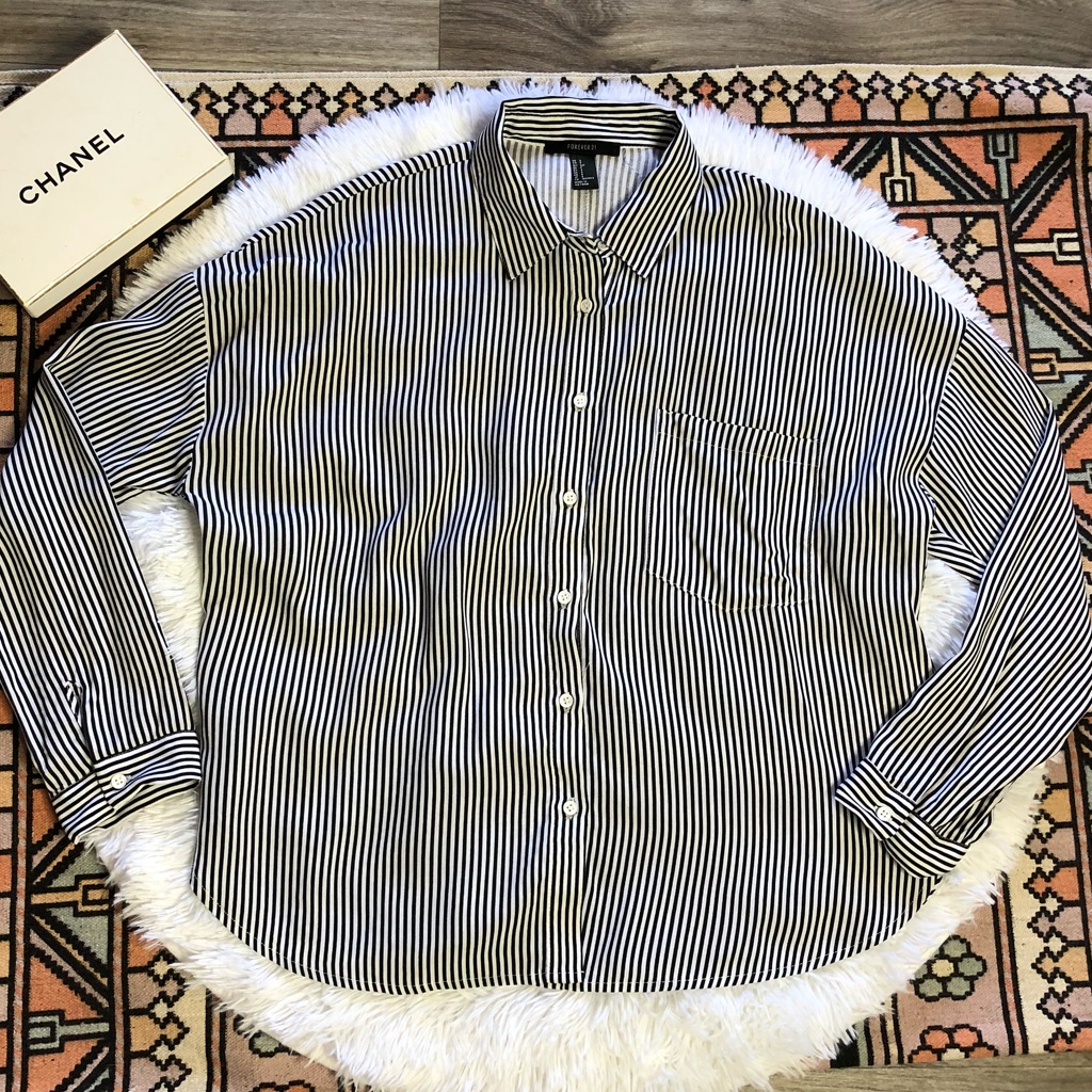 Strip Button Down